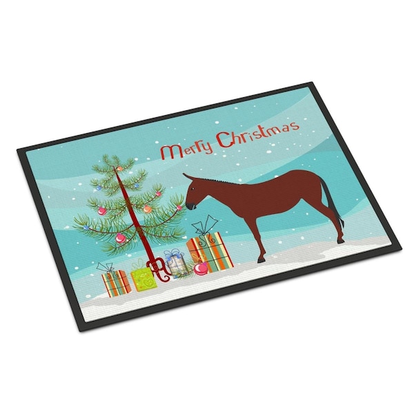 Carolines Treasures Hinny Horse Donkey Christmas Indoor or Outdoor Mat - 18 x 27 in. BB9217MAT - main